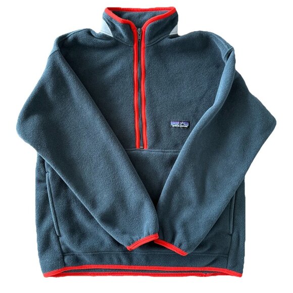Vintage Patagonia Synchilla Marsupial Half Zip Pullover Kids L 12 School Outdoor